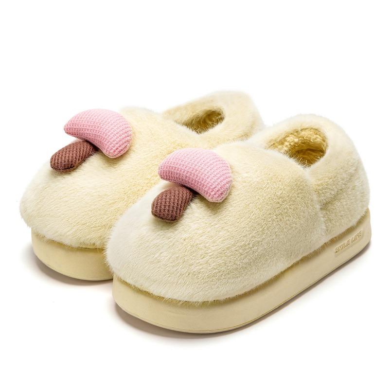 Cotton slippers women's cute autumn and winter bags and new indoor home thick-bottomed confinement slippers women's