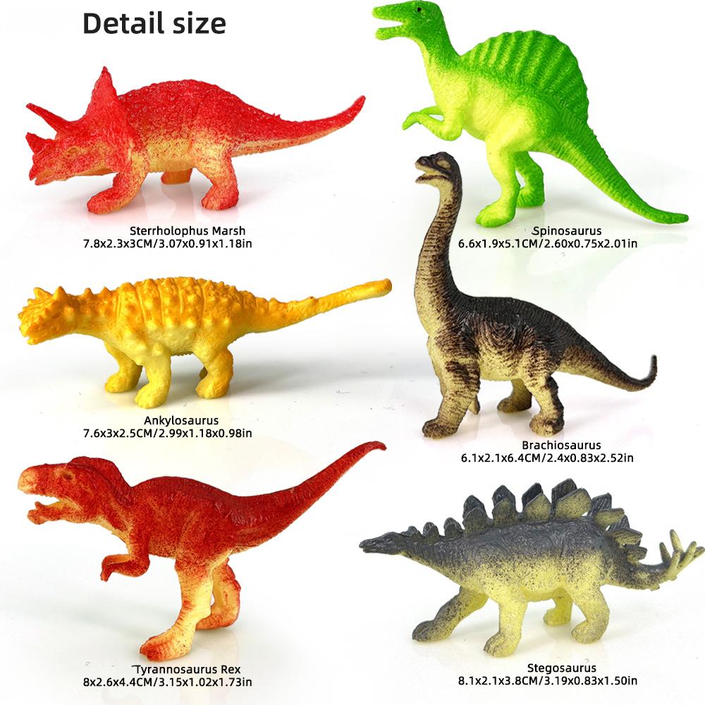 6Pcs/Set Dinosaur Toy Simulation Animal Jurassic World Cute Mini Dinosaur Model Educational Figurine Dinosaurs For Children Toy