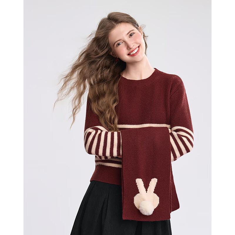 BETU Women's Striped Two-Piece Sweater Set