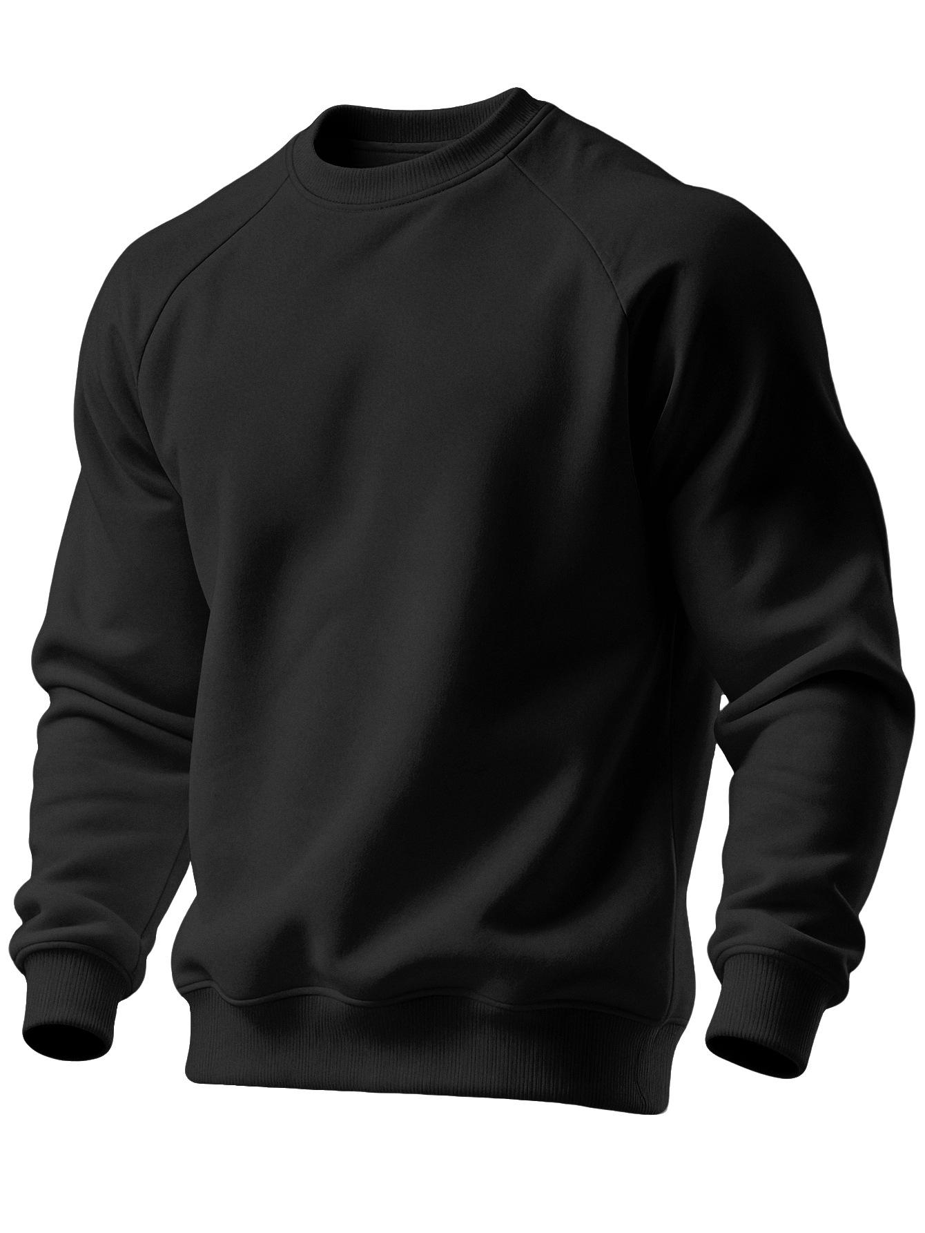

Men s Solid Color Crew Neck Drop Shoulder Hoodie S