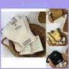 Stylish Letter Print Kids Bag Lightweight Canvas Shoulder Tote For School Use