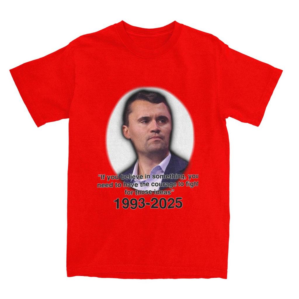 Justice For Charlie Kirk T Shirts Cotton Vintage T-Shirt Round Neck Legends Never Die Tee Shirt Short Sleeve Clothing Plus Size