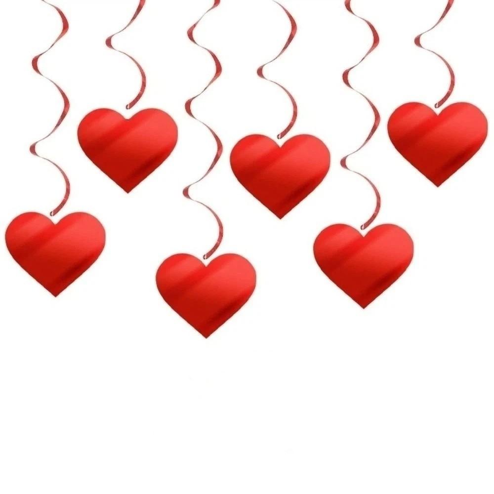 

Decorations Valentine s Day Love Pulling Romantic Valentine s Day Hanging Ornaments Bridal Shower 6Pcs Red