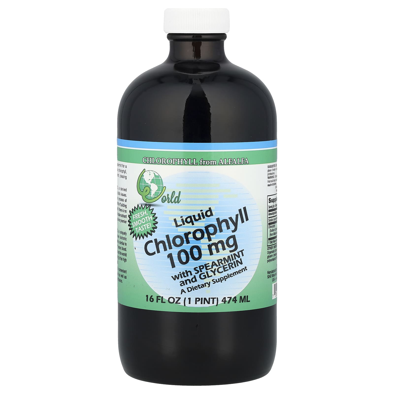 

With Liquid Chlorophyll, Spearmint and Glycerin, 100Mg, 474Ml (16Fl Oz)