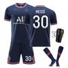 21-22 Paris Heimtrikot 30 7 Mbappe Nr.. 10 Neymar 4 Fußballtrikot Sportbekleidungsset
