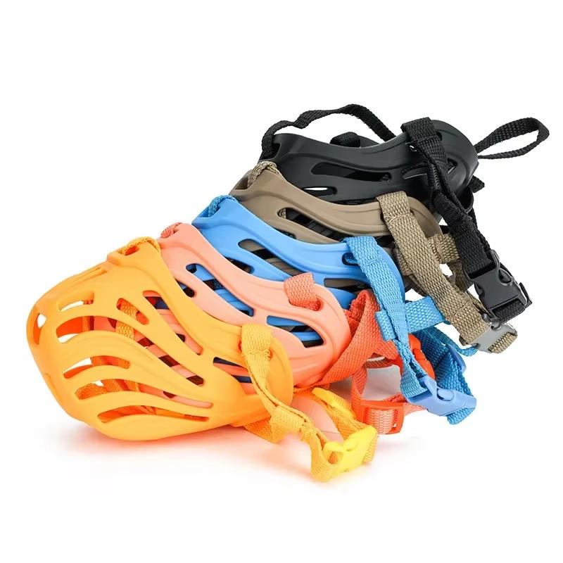 Anti-Biting Adjustable Pets Muzzle for Medium Large Dogs Quick Release Comfort Soft Silicone Dog Mouth Mask Bozal Para De Perro