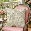 Vintage Textile  Floral Fabric Cushion Cover Silky Short Plush Invisible Zipper Dustproof Sofa Pillow Case For Home Decor