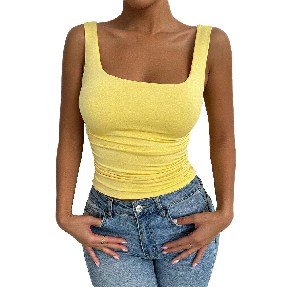 Spring and summer new tk hot sale basic women's clothing simple casual style sling vest fashion versatile top