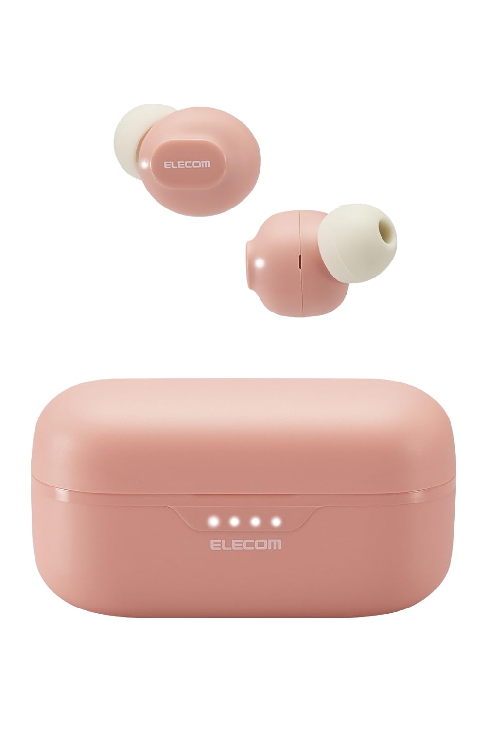 

ELECOM LBT-TWS16PN Wireless Earbuds, Bluetooth 5.3, AAC Compatible, 5 Hours of Continuous Playback, Low Latency, Dull Pink