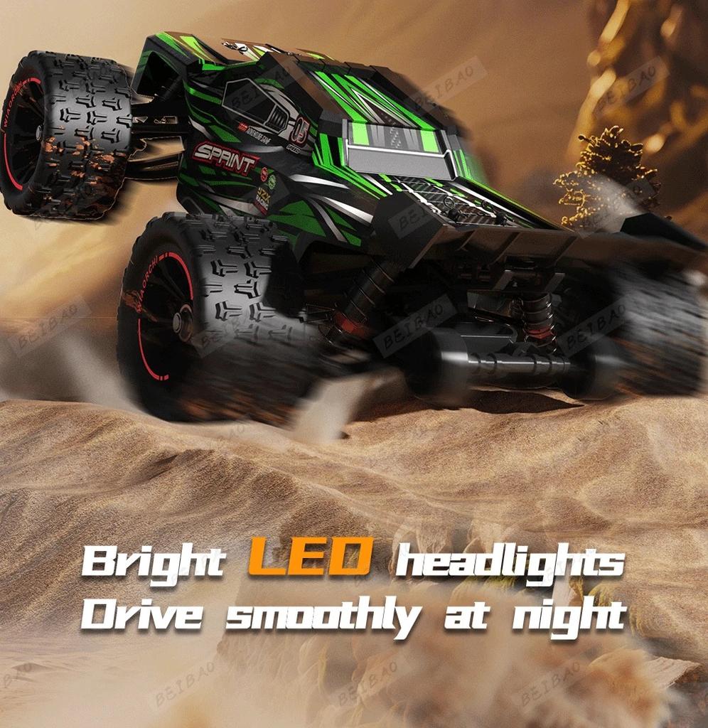 1:16 85KM/H Or 50KM/H 4WD RC Car With LED Remote Control Cars High Speed Drift Monster 4x4 Truck for Kids vs Wltoys 124017 Toys