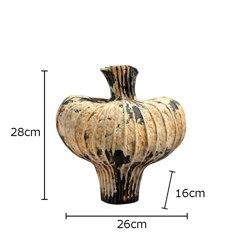 

Sandstone Style Ceramic Vase Artificial Flowers Decorative Flower Arrangement Desk Decoration Creative Irregular Floral Vases