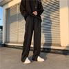 Wide-leg Pants, Men's Drape Straight-leg Pants, Loose Casual Dress Pants, Split Pants, Suit Pants