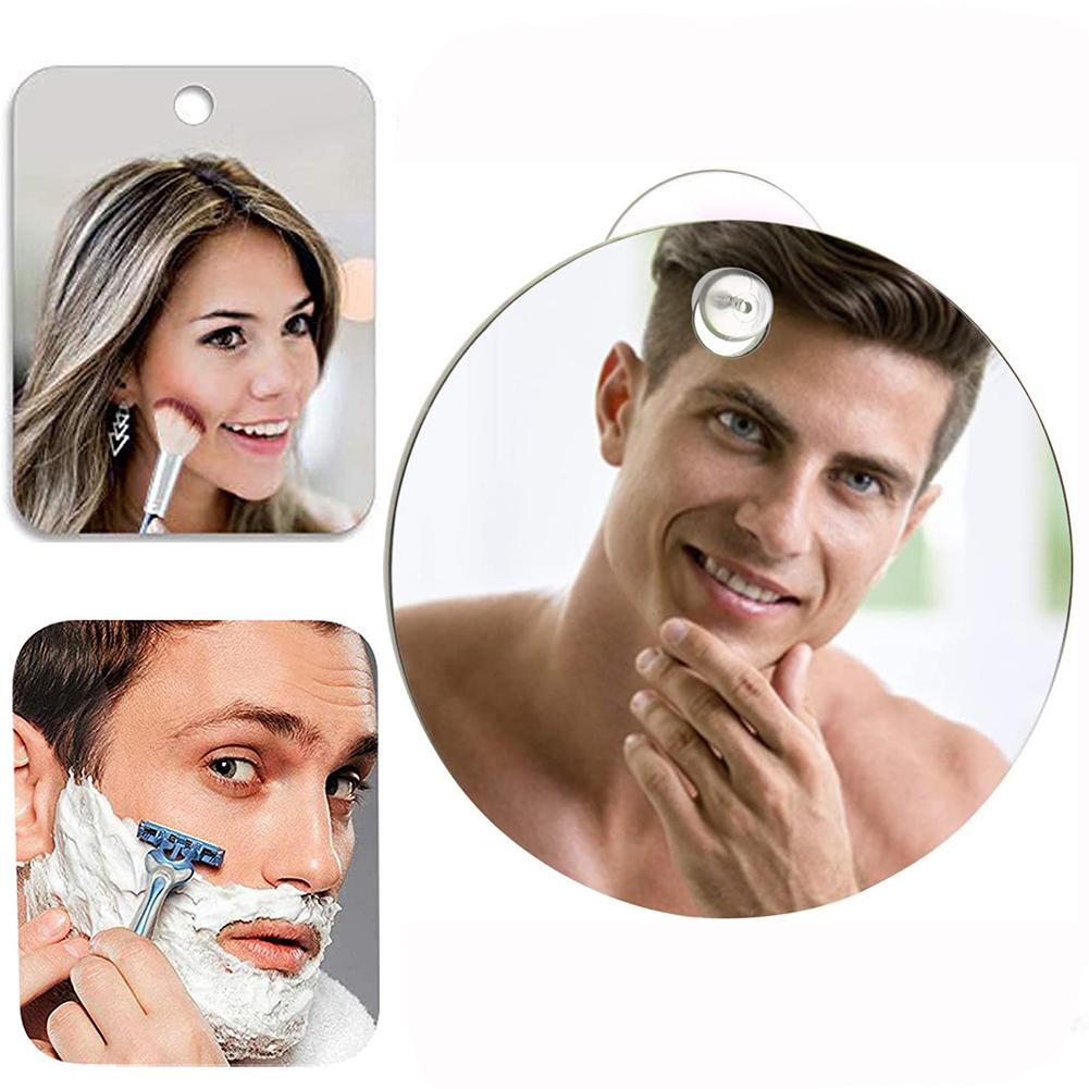 Acrylic Anti-fog Mirror Anti-drop Travel Bathroom Shaving Mirror Anti-fog Makeup Mirror Fogless Mirror