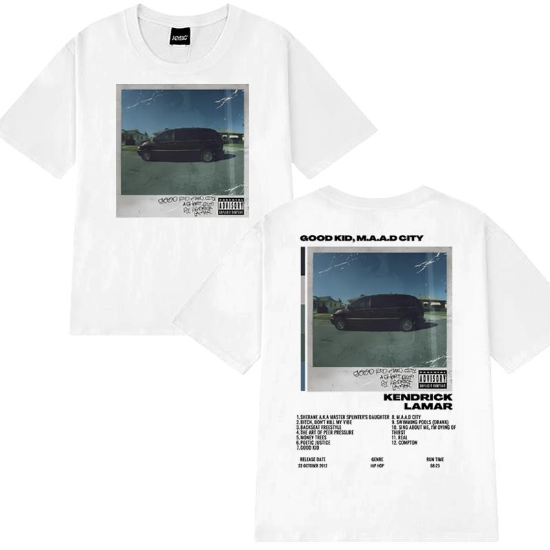 Kendrick Lamar Tour 2025 Double Sided printed T shirt Men Women Hip Hop vintage streetwear Unisex Cotton short sleeve T-shirts