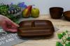Showa Square Lunch Wood Grain Light Microwave and Dishwasher NH Made in Outdoor 70942 Plate, Large, Resin, Brown, Safe, home, Japan, Lightweight,