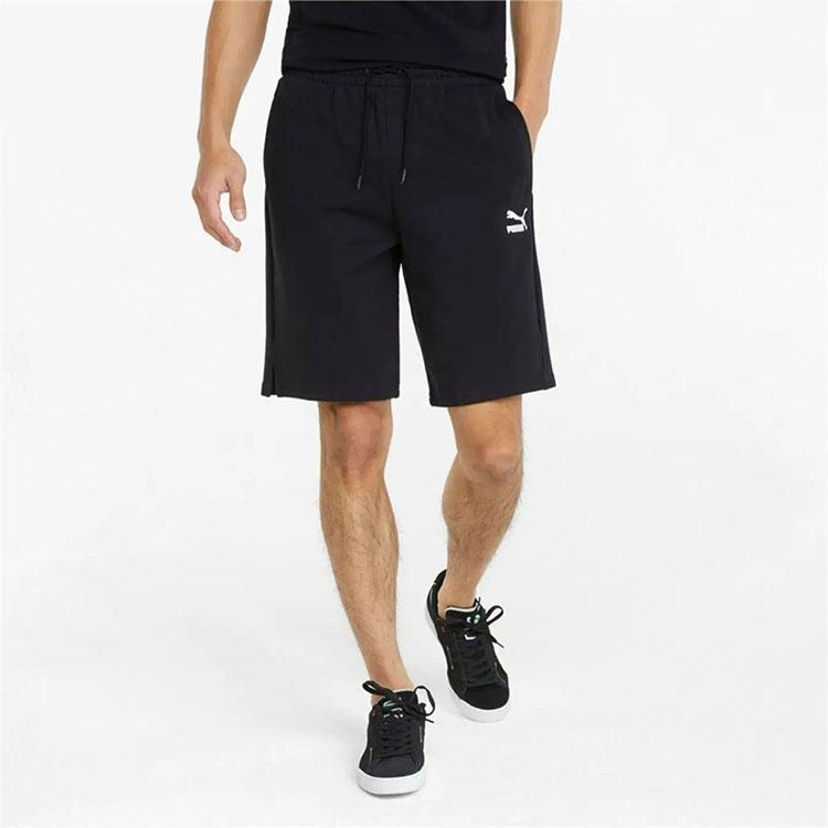 Puma Solid Color Casual Drawstring Shorts Men Bottoms Black 535332-01