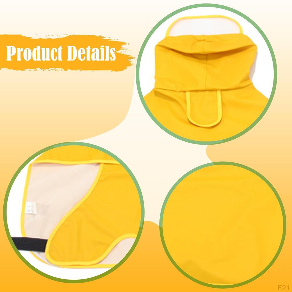 Dog Poncho Hooded Raincoat, Breathable Convenient Rain Jacket, Pet Cape for Medium Dogs