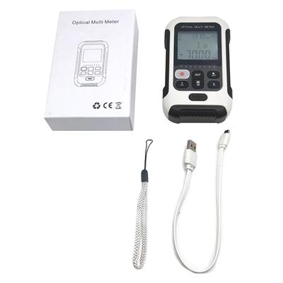 Optical Fiber Power Meter Portable 4 In 1 Digital Rechargeable ?70?+10dBm Fiber Tester for