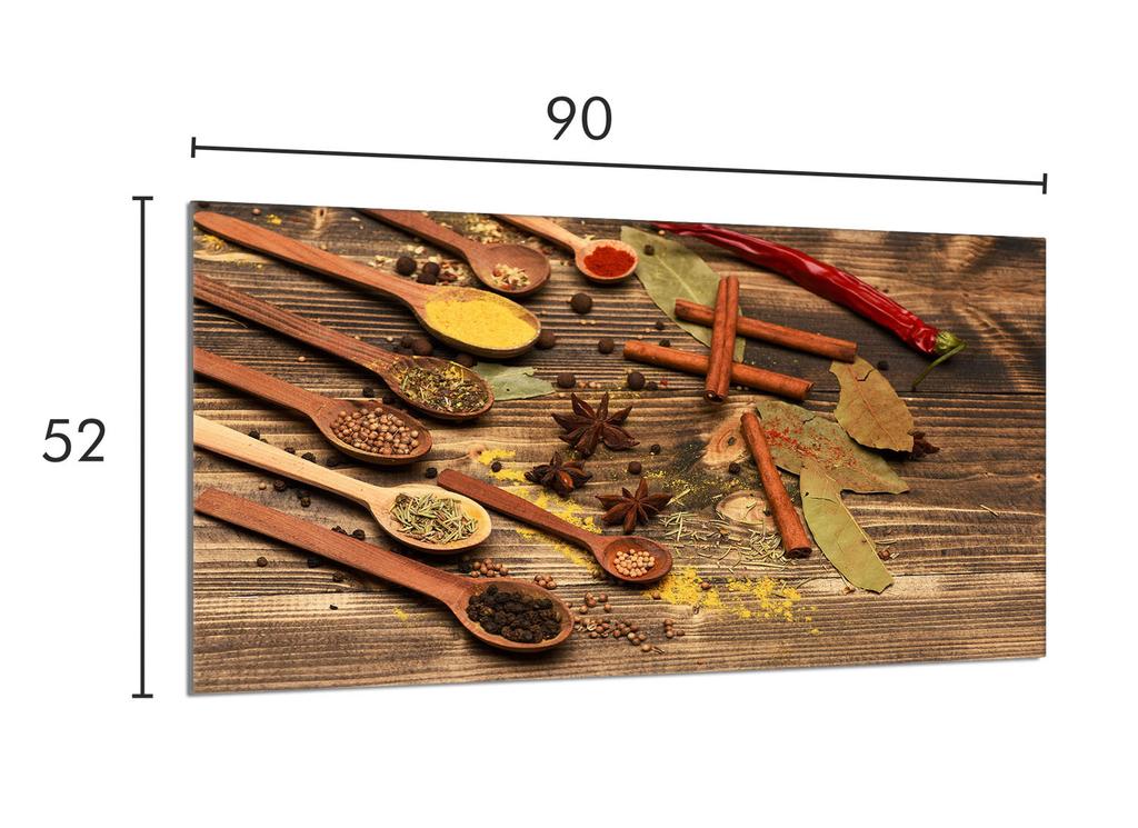 Szklana płyta ochronna na kuchenkę 90x52 Przyprawy