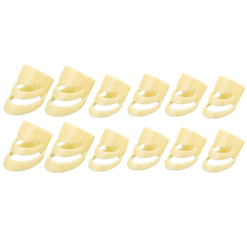 12 Pieces Plastic Thumb Finger Pick Multi Color Adjustable Finger Guitar Pick Hollow Guitar Plectrum For Acoustic Guitar