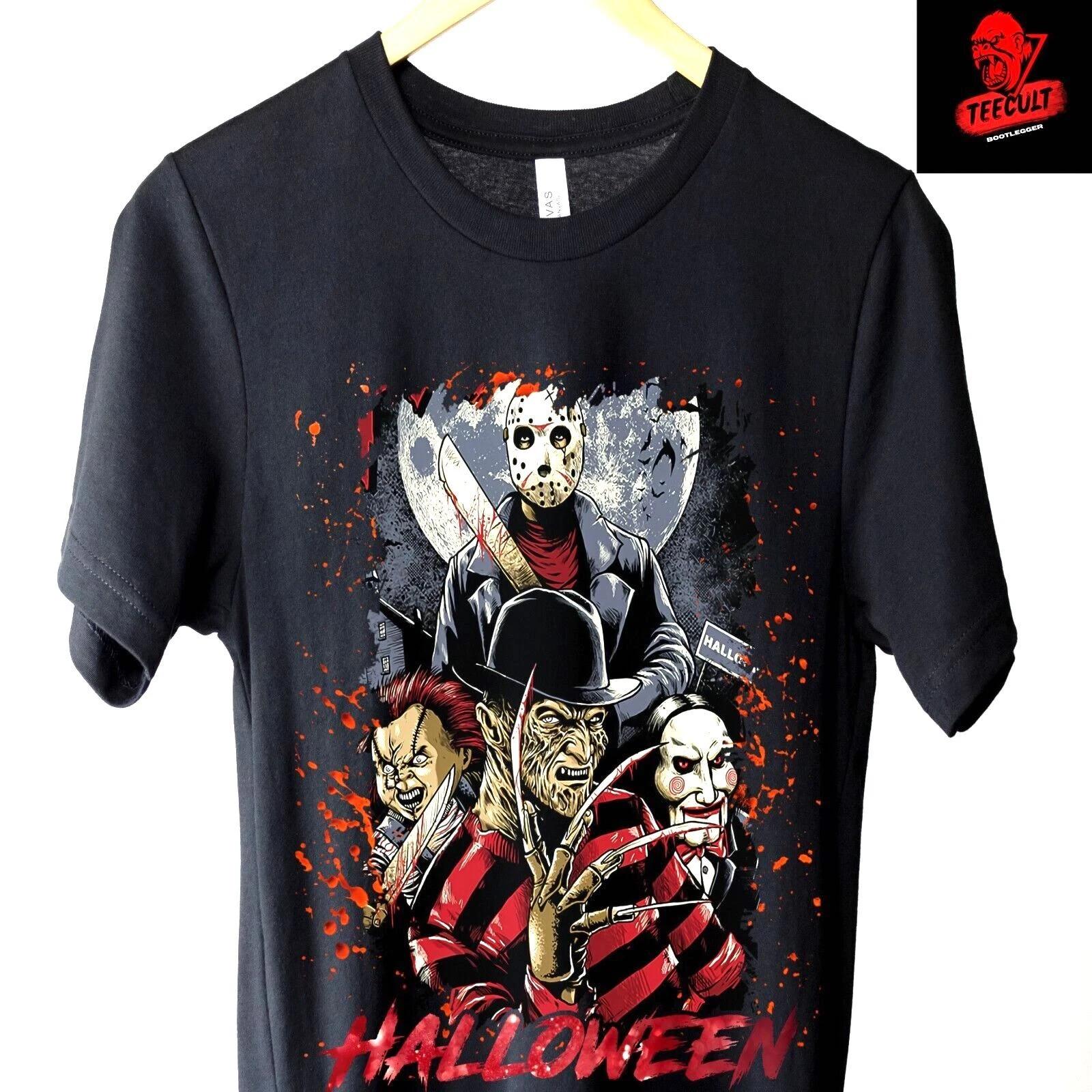Men s and Women s T-shirts Jason Voorhees Michael Myers Halloween Horror Movie Unisex S