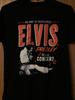 Elvis Presley - „Live In Concert“ - Schwarzes Hemd - M