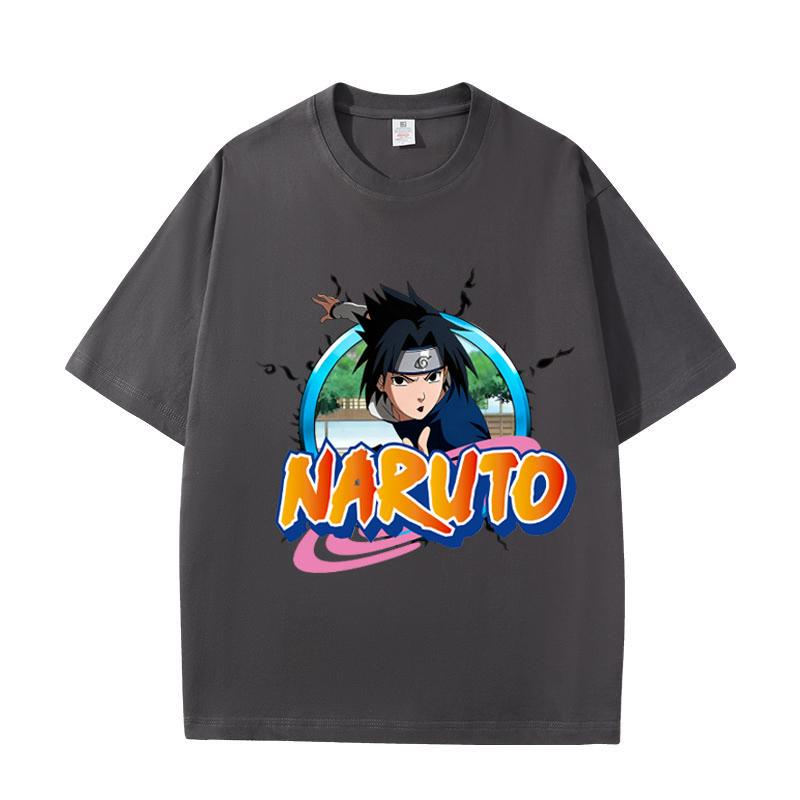 Cartoon Anime Naruto Printed Top 2026 Summer New T-shirt Unisex Anime Naruto Sports Cotton T-shirt