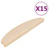 Step Mats 15 pcs. 65 x 21 x 4 cm Cream Semi Round Large