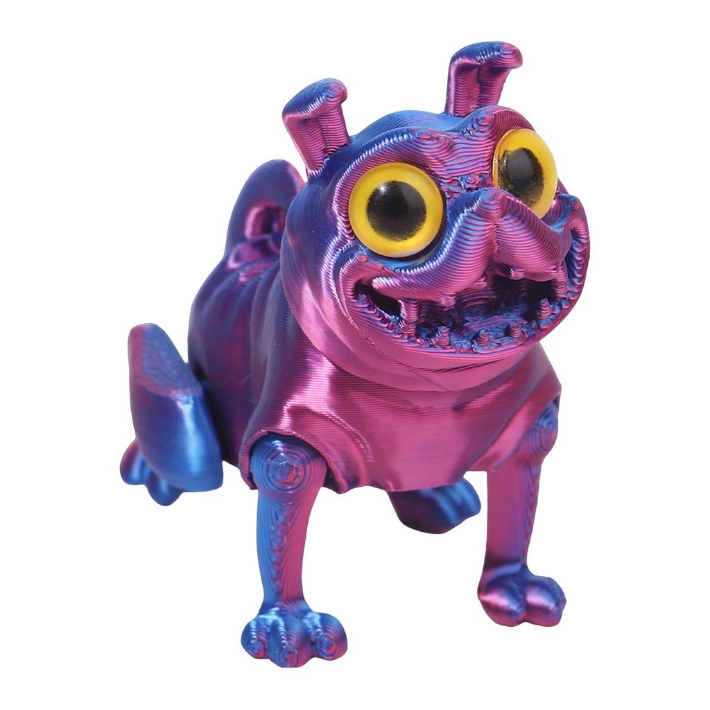 3D Printed Multi-color Puppy Crafts Ornaments Gifts Creative Hand-made Animal Joint Activity Model
