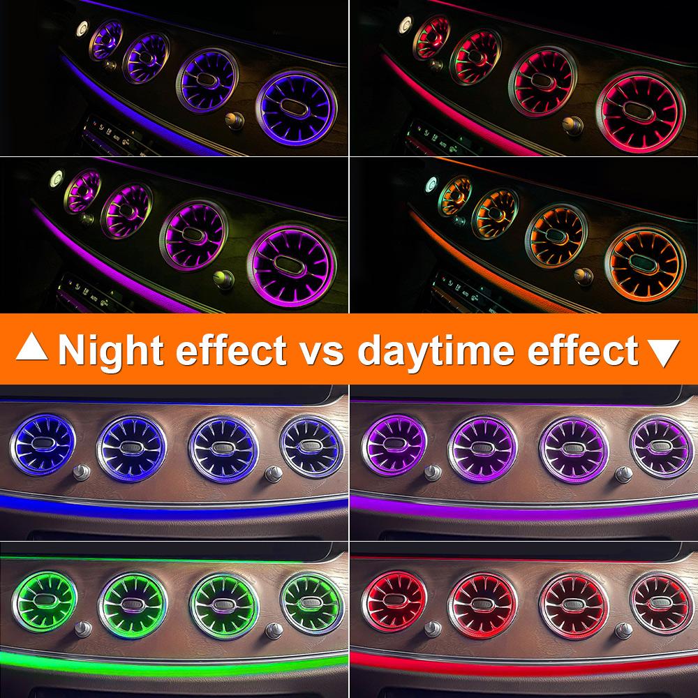 For Mercedes Benz W205 C-Class GLC X253 W213 E-Class W222 S-Class W117/W156/W176 CLA GLA Turbine Nozzle Air Vents Ambient Light