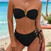 Crisscross Hollow Out Back Bikini with Detachable Straps TK261