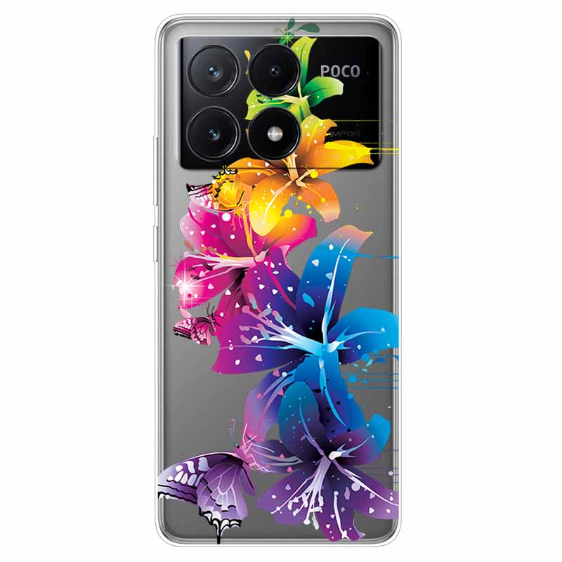 For Xiaomi Poco X6 Pro Case Transparent Cute Soft Silicone TPU Coque for Poco X6 / X6 Pro 5G Phone Cover X 6 X6Pro Clear Shells