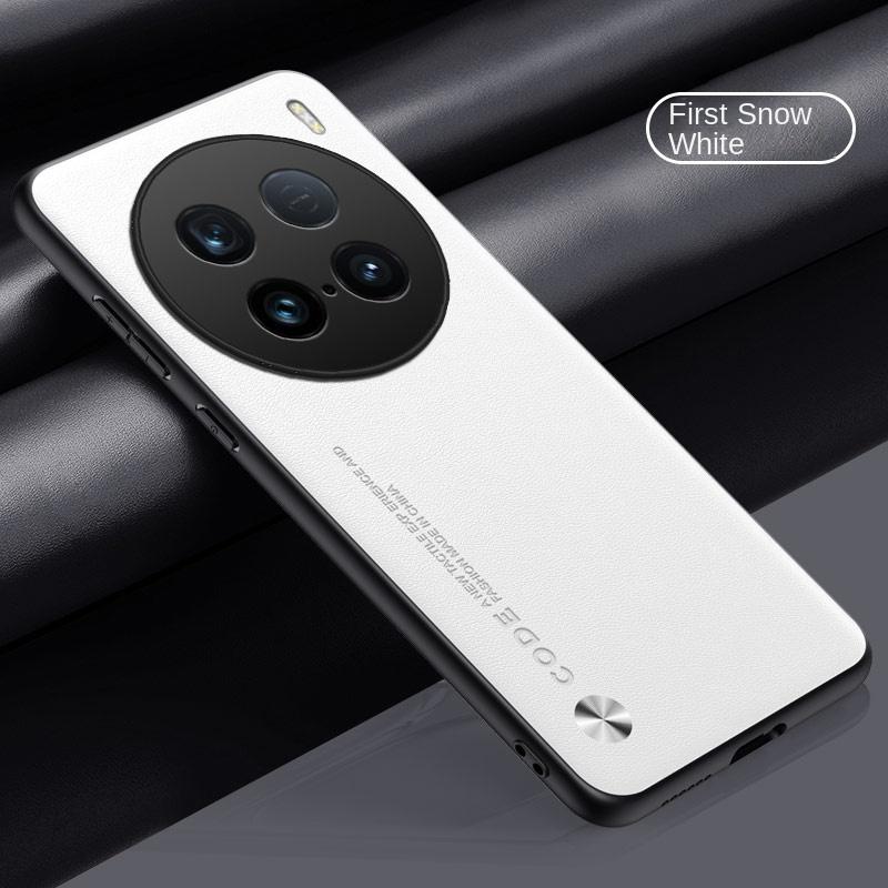 For VIVO X100 Ultra Case Soft Vegan Leather Grain Slim Protective Back Cover Case For VIVO X100 X90 Pro Plus Full Cover Shell
