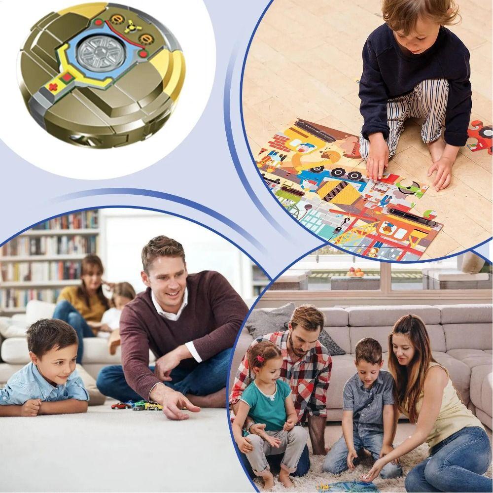 4pcs/bag 2 in 1 Fingertip Decompression Toy ABS Fingertip Gyro Deformed Robot Fidget Gyro  Office