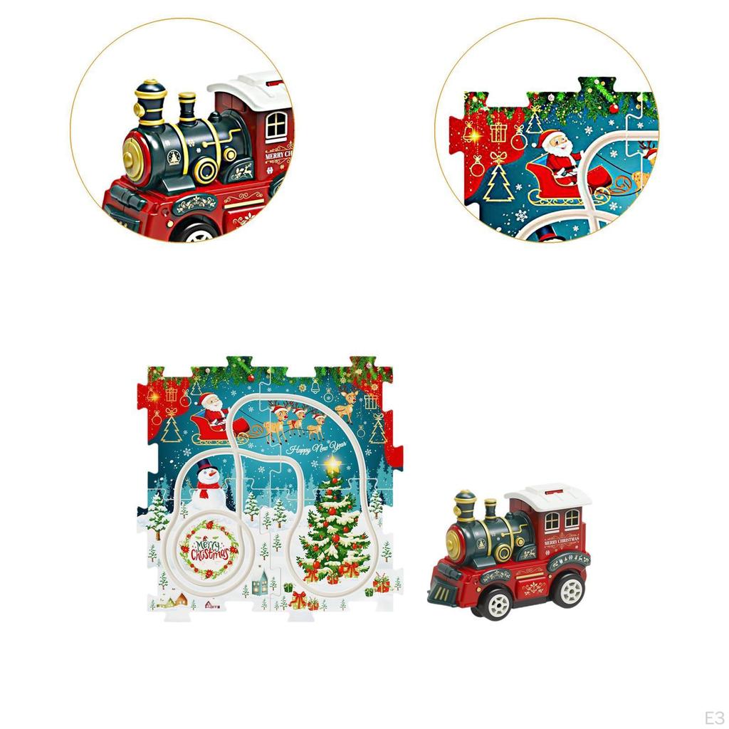 Christmas Train Puzzle Railway Toy, DIY, Creative for Boys And Girls