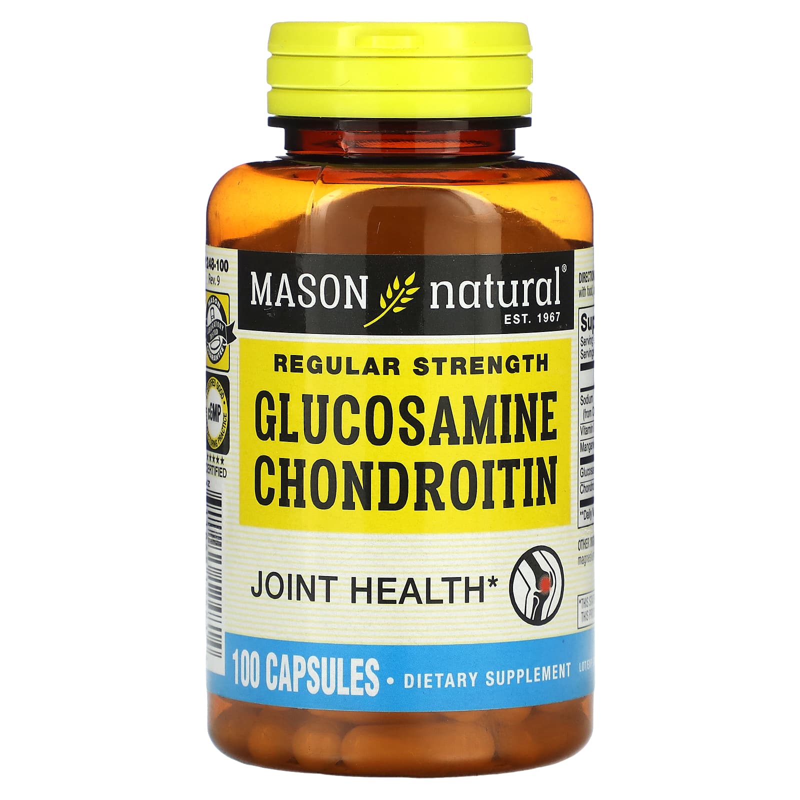 

Glucosamine Chondroitin, Regular Strength, 100 Capsules