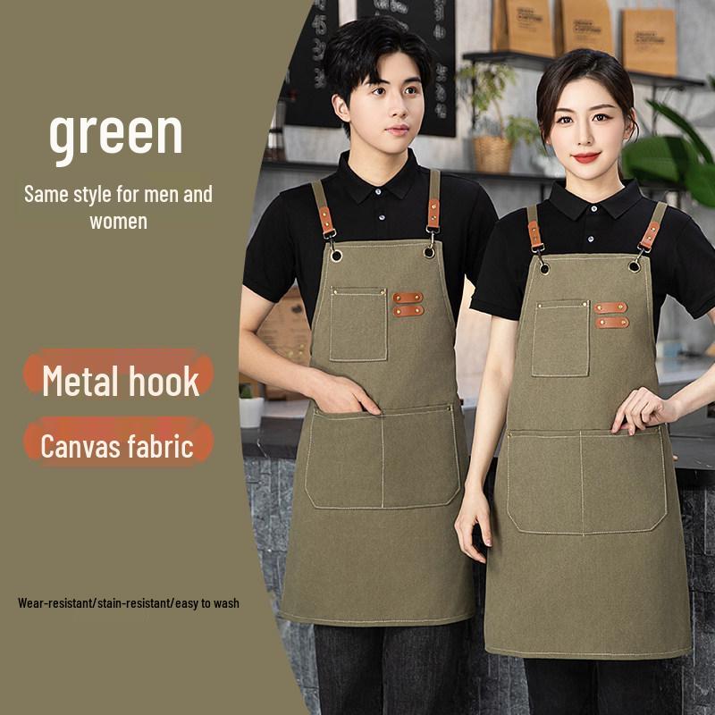 Custom High-End Workwear: Waterproof Oil-proof Apron for Women with Logo, Ideal for Catering, Coffee, and Milk Tea Shops