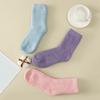3 Pairs Women's Fleece Socks Autumn Winter Thicken Warm Socks Mid-Tube Solid Thermal Wool Socks Can Be Worn At Minus 40 Degrees