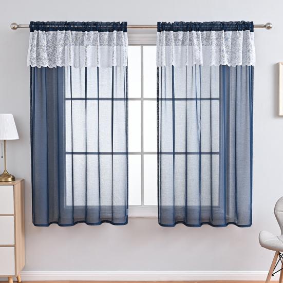 Wunderschöner transparenter Vorhang, 2 Paneele, lichtfilternd, einfach zu installieren, moderner Stil, Tüllvorhang, Fensterbehandlung