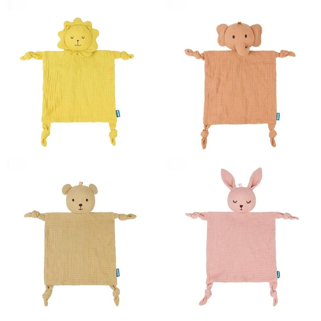 Baby Comforter Blanket With Dual Layer Cotton Gauze Soft Plush Toy For Newborns