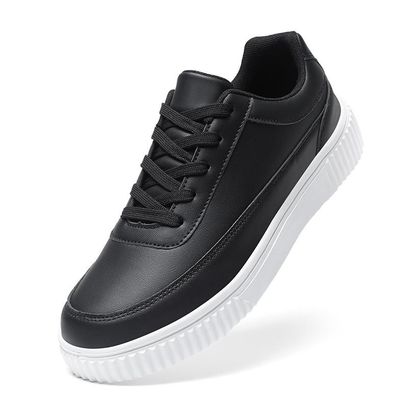 MAEDEF Unisex Casual Shoes Lightweight Breathable Sports Style Small White Shoes PU Leather Footwear Flat Sneaker for Men Women