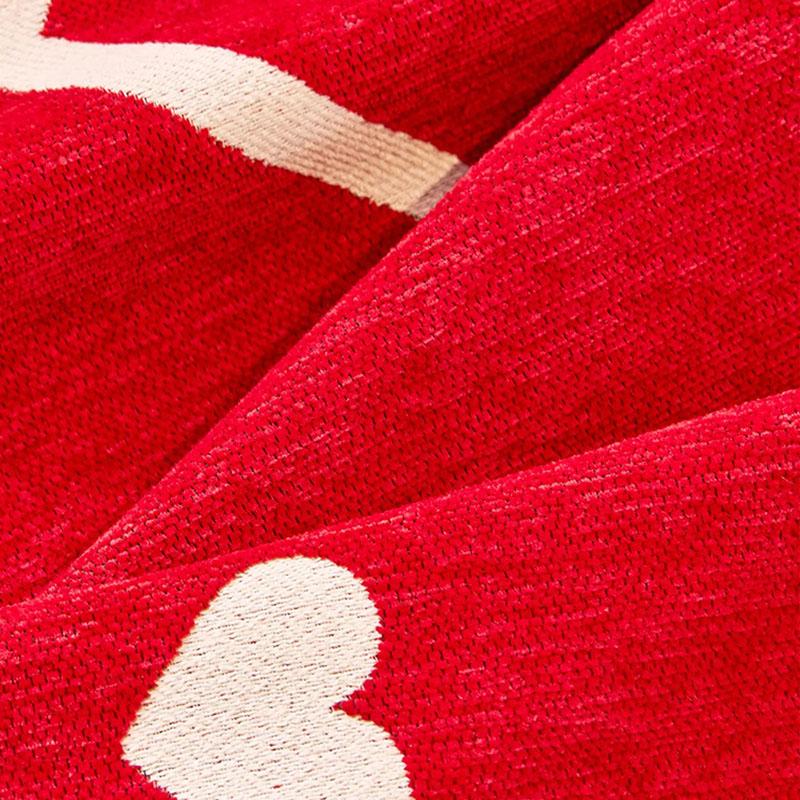 New Red Chenille Sofa Towel For Festival Soft Anti Cat Scratch Sofa Cover For Living Room Printed Couch Cushion For Four Seasons