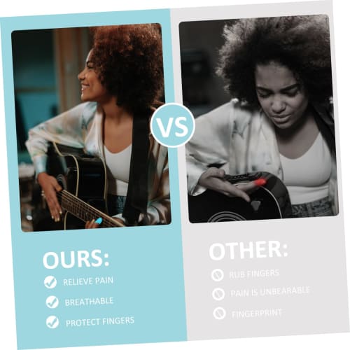 HYTROVE 25-Piece Guitar Silicone Finger Protectors, Lightweight and Portable, for Stringed Instruments