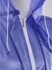 One Piece Waterproof Hooded Jumpsuit Rainwear Front Zipper and Button Fastening Drawstring Hood for Men Women Outdoor Work