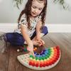 Montessori Toys  Rainbow Board Clamp Ball Toy  Wooden Baby Toy  Hand and Foot Coordination Toy  Baby Tolor Recognition Toy  Gift