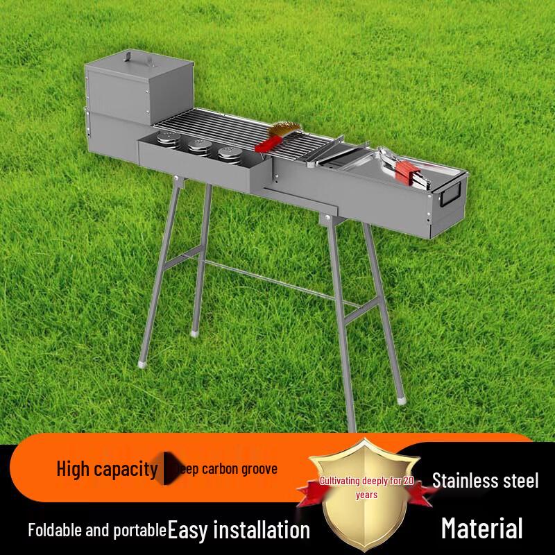 

Large Outdoor Commercial Charcoal BBQ Grill (1.2m)