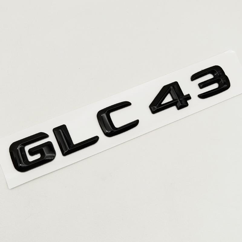 3d ABS Black Logo GLC 43 63 63S 200 220 300 Emblem Car Rear Trunk Letters Sticker for Mercedes Benz X253 GLC Class Accessories
