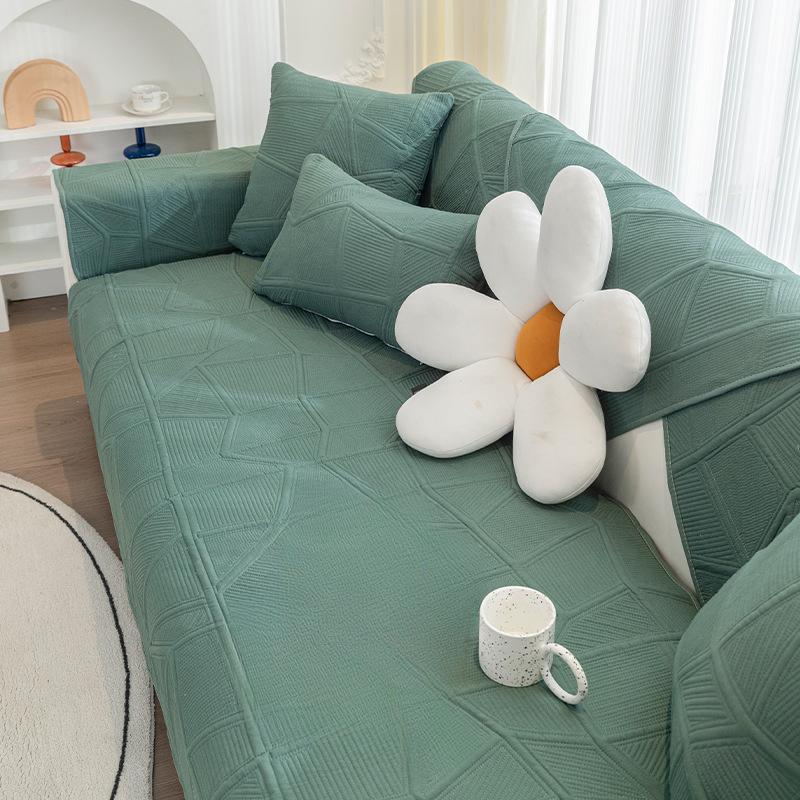 Praná Bavlněná Polštář na Pohovku Jednoduchý Moderní Univerzální pro Všechna Roční Období Obývací Pokoj Kožený Polštář na Pohovku Látkový Protiskluzový Potah Potah