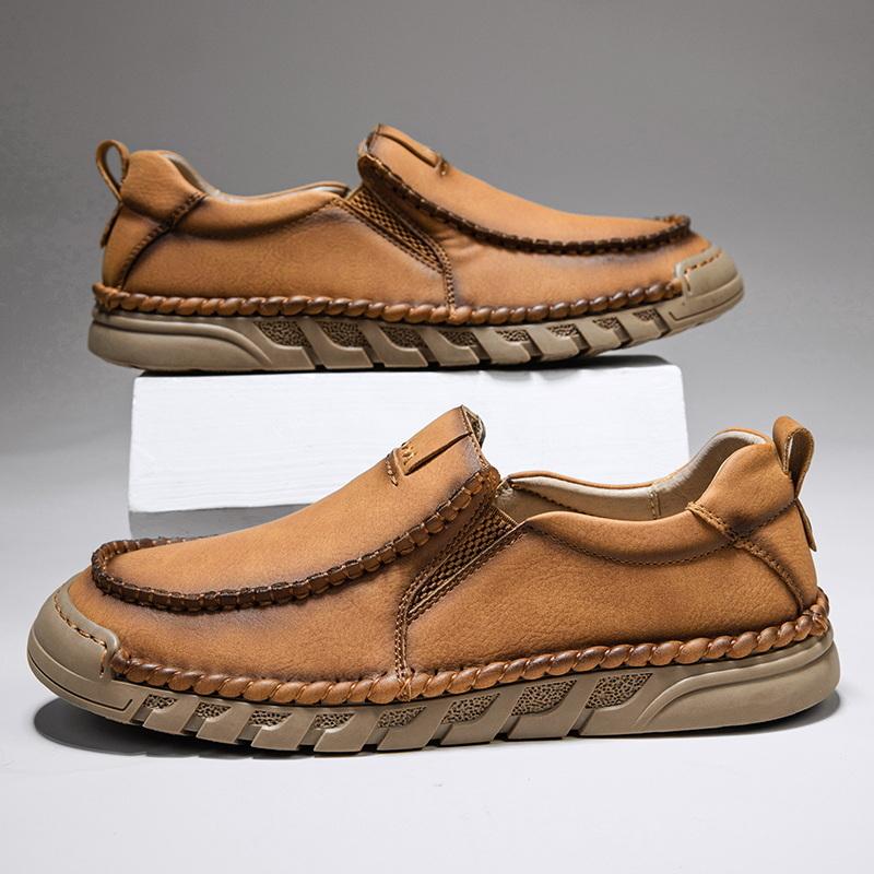 38-46 Ručně vyráběné kožené boty Ležérní pánské boty Pohodlné boty z hovězí kůže Pánské mokasíny Mokasíny Nástrojové boty