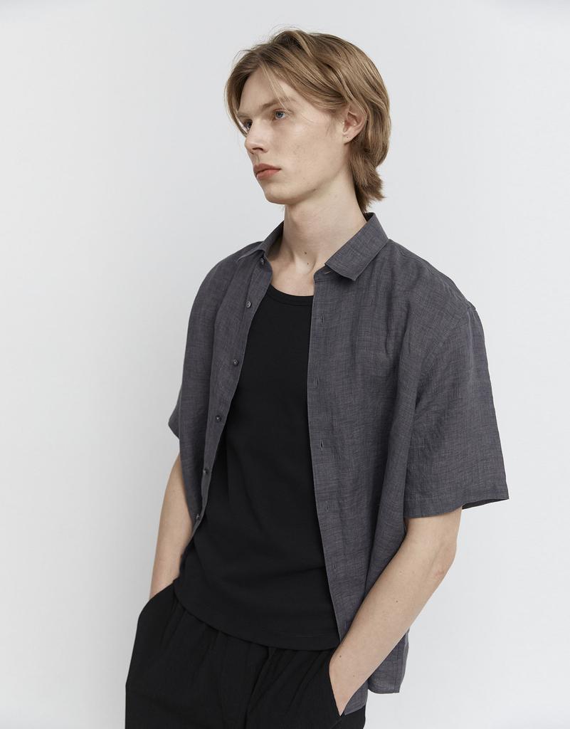 CONCEPTS1ONE Premium 100% Linen Short Sleeve Shirt 10046526/046526 [2Color]